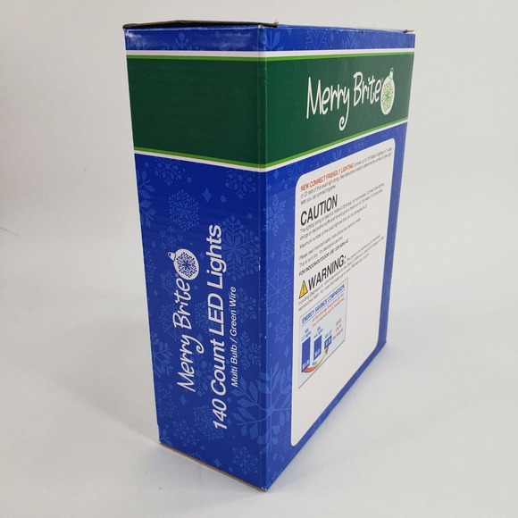 Merry Brite 140 ct LED Lights Multi Color Bulb Christmas Patio Kids Room Decor - Picture 5 of 8